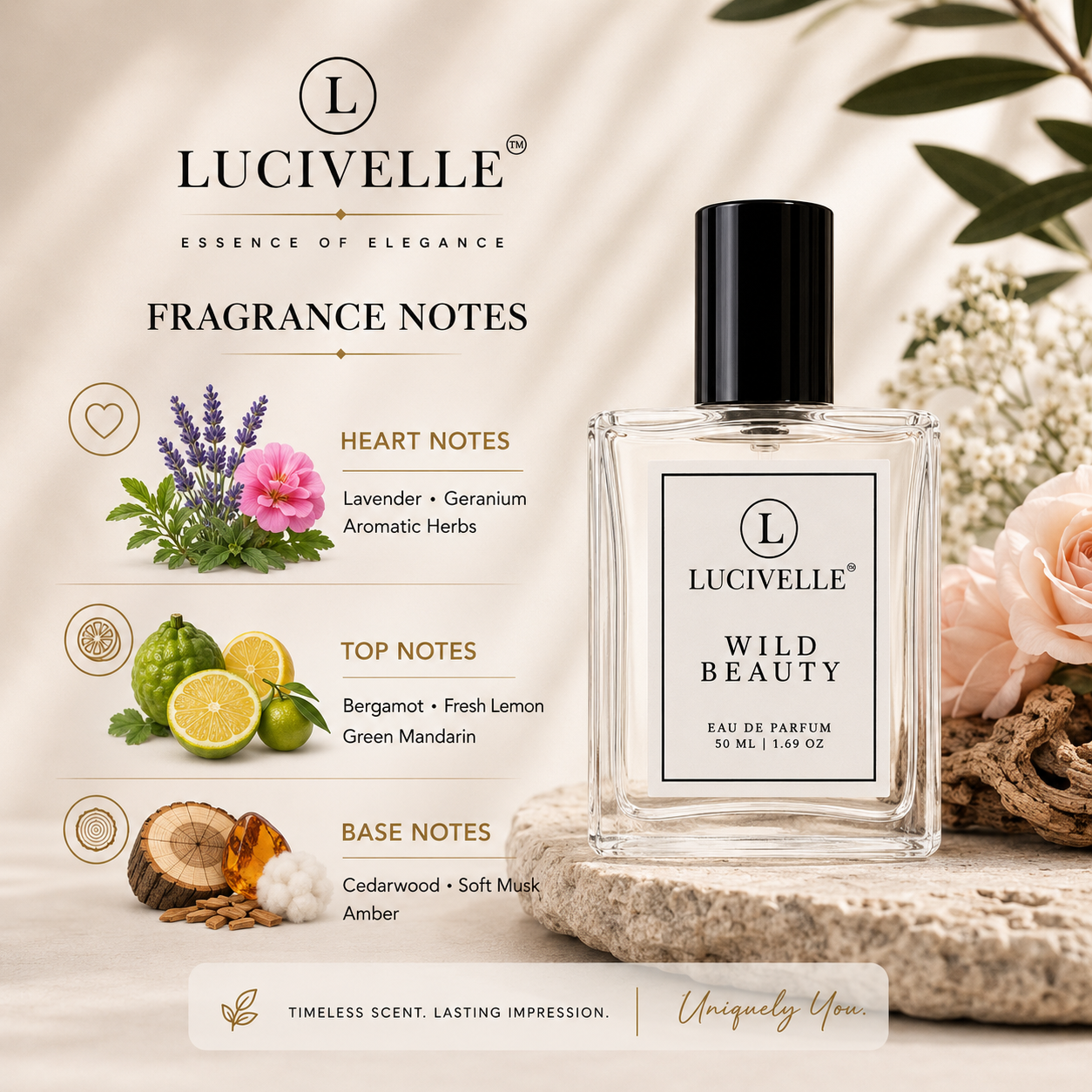Wild Beauty EDP  – Strong, Clean & Confident | Eau de Parfum - 50ml