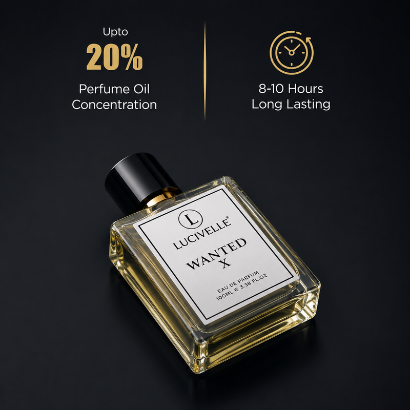 Wanted X Noir perfume bottle close-up