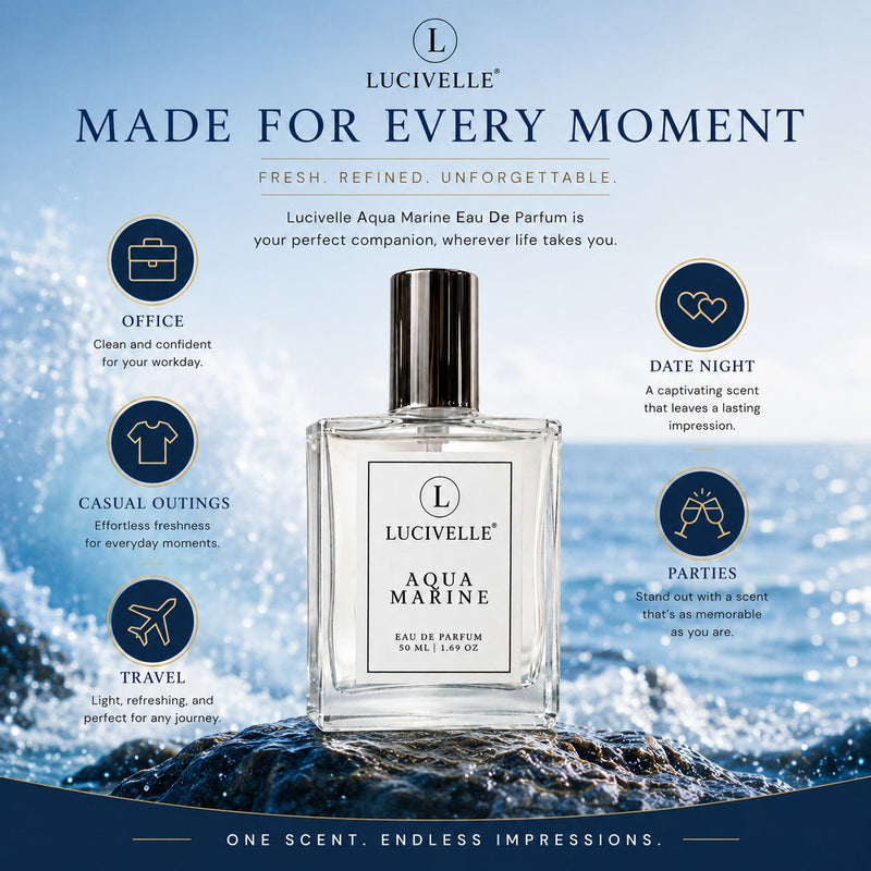 Aqua Marine Ocean Breeze perfume bottle close-up