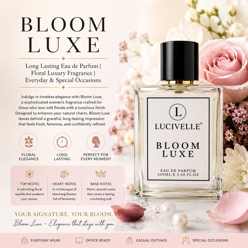 Bloom Luxe Femme Edition fragrance packaging