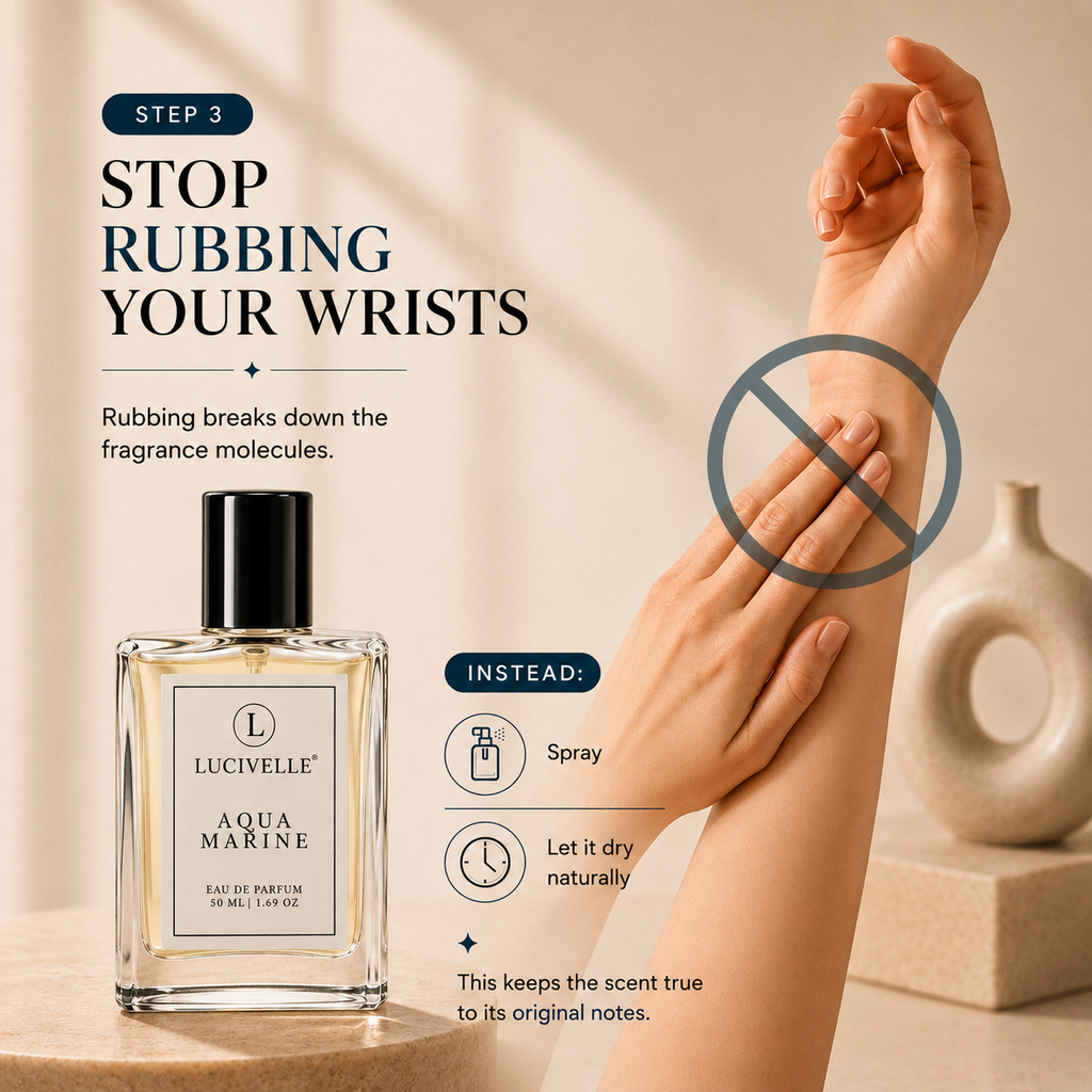 How to use Lucivelle Eau de Parfum spray instructions