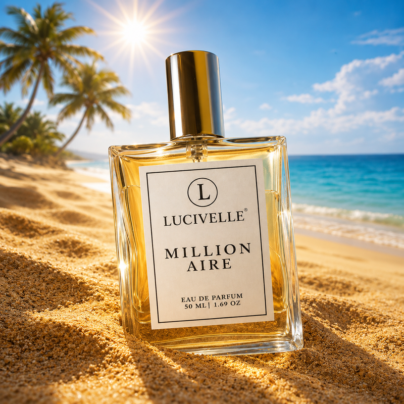Million Aire Royale perfume bottle close-up view